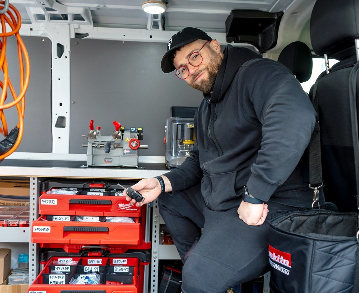 The truck is the workshop — stocked and on the road